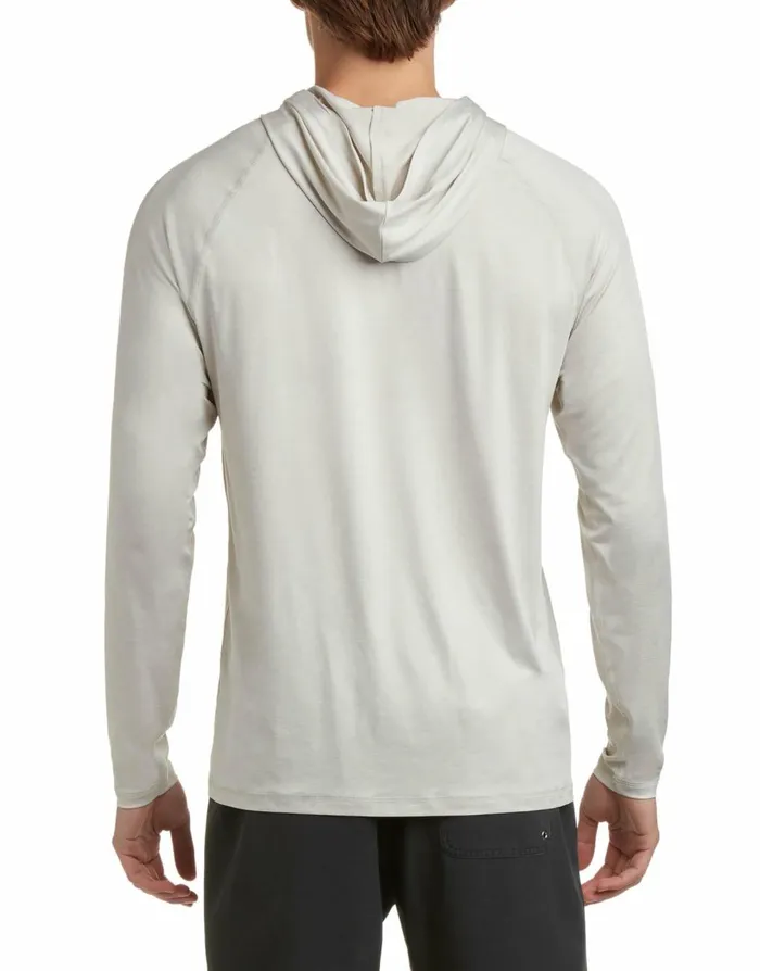 Body Glove Sun Protection Men Filtrate UPF LS Hooded Sun Shirt 8211 White