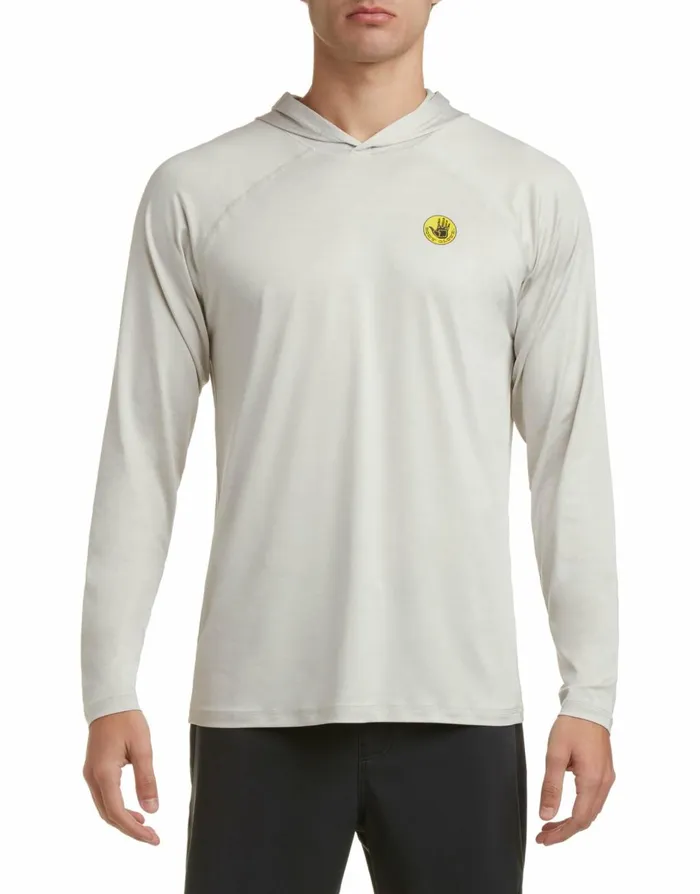Body Glove Sun Protection Men Filtrate UPF LS Hooded Sun Shirt 8211 White