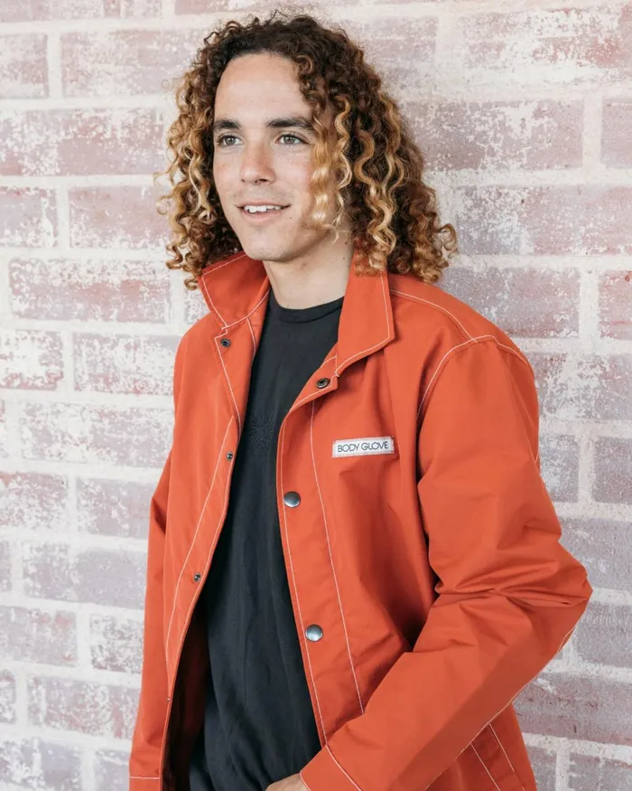 Body Glove Sweatshirts and Jackets Men Road Trippin039 Coaches Jacket 8211 Burnt Brick