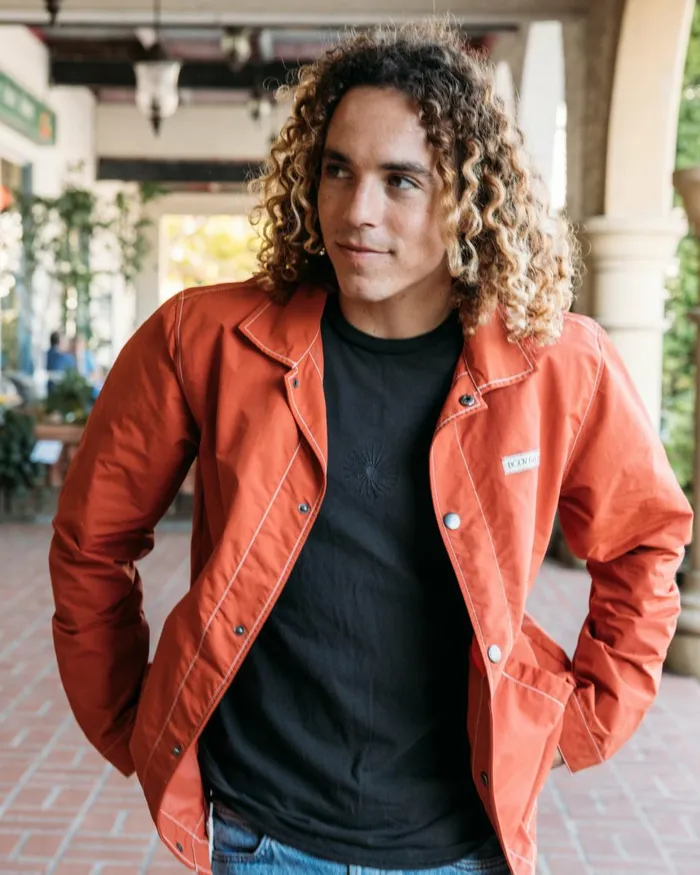 Body Glove Sweatshirts and Jackets Men Road Trippin039 Coaches Jacket 8211 Burnt Brick