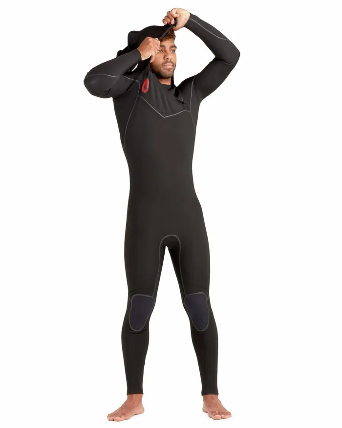 Body Glove Wetsuits Accessories Red Cell 43mm ChestZip Hooded Fullsuit 8211 Black