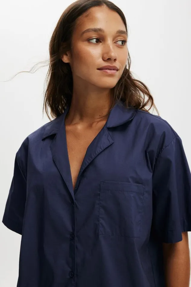 Body Poplin Sleep Set Midnight Rain Women Cotton On Pajamas