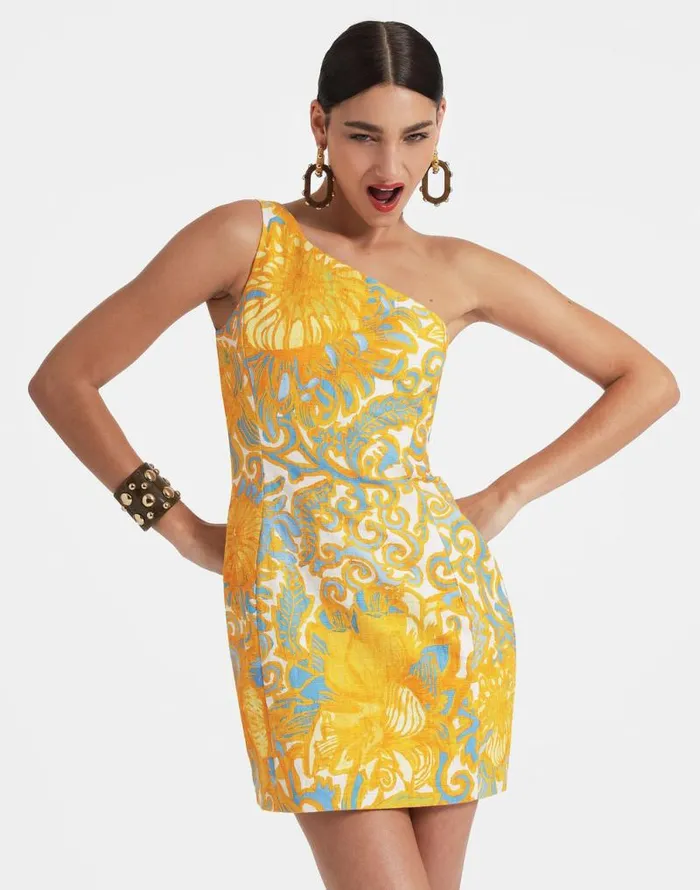 Bold Shoulder Mini Dress Anemone Orange Women La Double J Dresses