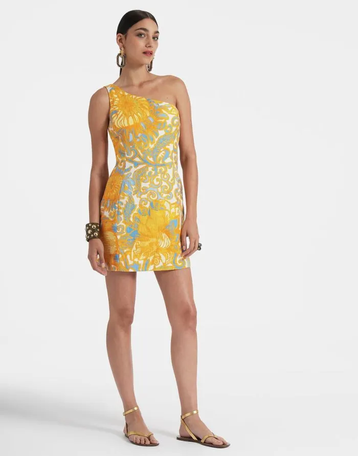 Bold Shoulder Mini Dress Anemone Orange Women La Double J Dresses Bold Shoulder Mini Dress Anemone Orange Women La Double J Dresses