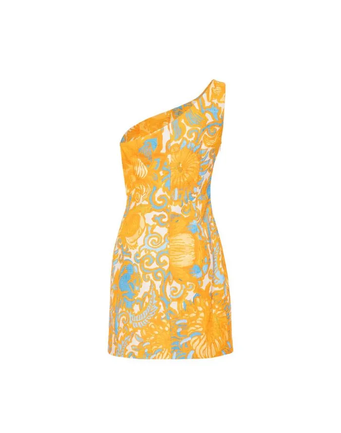 Bold Shoulder Mini Dress Anemone Orange Women La Double J Dresses Bold Shoulder Mini Dress Anemone Orange Women La Double J Dresses