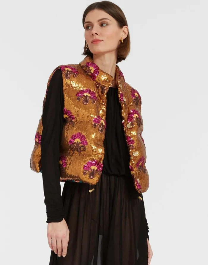 Bonbon Puffer Vest Bronze Women La Double J Outerwear