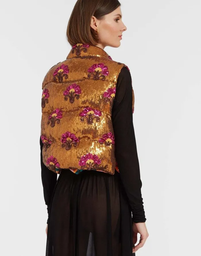 Bonbon Puffer Vest Bronze Women La Double J Outerwear Bonbon Puffer Vest Bronze Women La Double J Outerwear