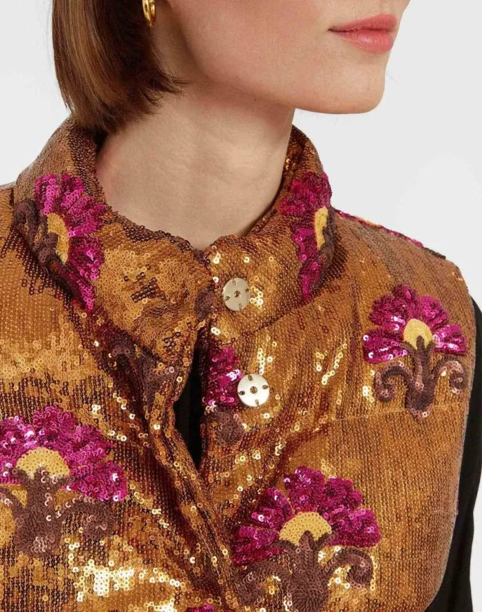 Bonbon Puffer Vest Bronze Women La Double J Outerwear Bonbon Puffer Vest Bronze Women La Double J Outerwear