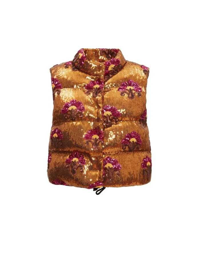 Bonbon Puffer Vest Bronze Women La Double J Outerwear Bonbon Puffer Vest Bronze Women La Double J Outerwear
