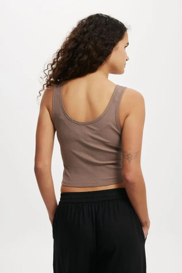Bondi Tank Mink Brown Women Cotton On Tops