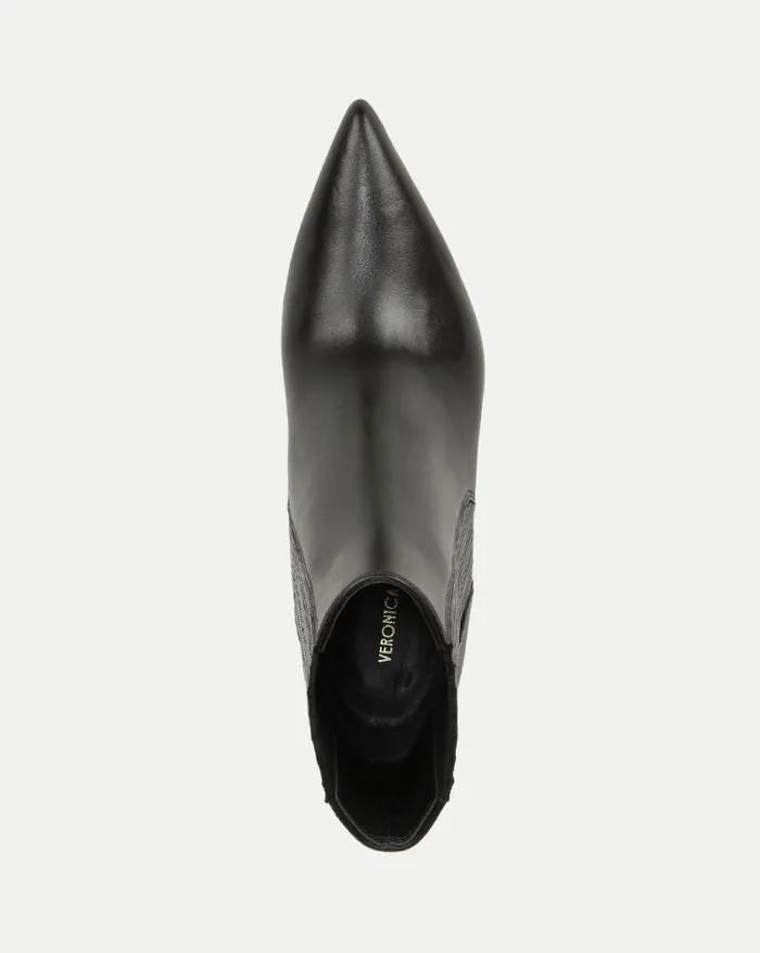 Boots and Booties Shop Veronica Beard Lisa Leather MidHeel Bootie Black
