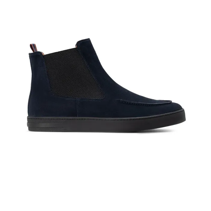 Boots Men Moreschi Blue Suede Ankle Boot