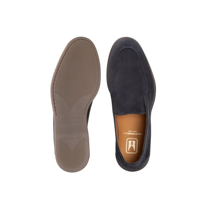 Boots Men Moreschi Blue Suede Boot