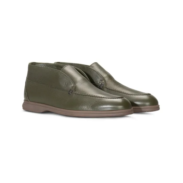 Boots Men Moreschi Green Leather Boot