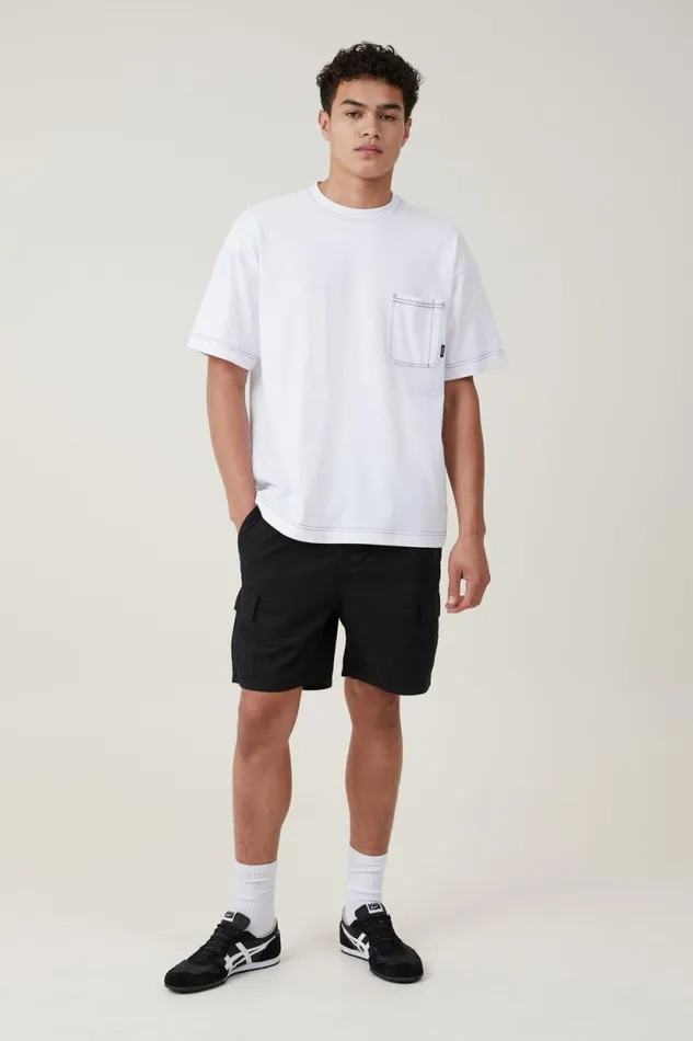 Box Fit Pocket TShirt White Civic Contrast Men Cotton On Tees and Tanks Box Fit Pocket TShirt White Civic Contrast Men Cotton On Tees and Tanks