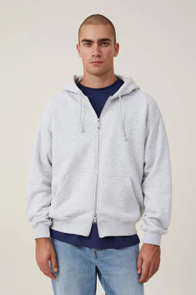 Box Fit Zip Up Hoodie Grey Marle Two Way Zip Men Cotton On Sweats and Hoodies Box Fit Zip Up Hoodie Grey Marle Two Way Zip Men Cotton On Sweats and Hoodies