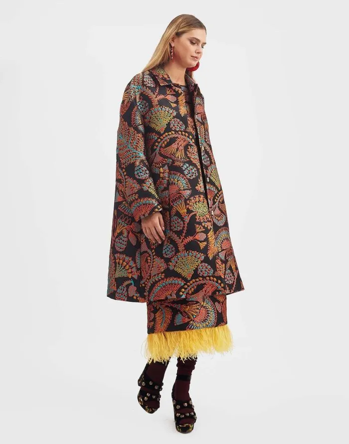Boxy Coat Sicomore Black Women La Double J Outerwear Boxy Coat Sicomore Black Women La Double J Outerwear