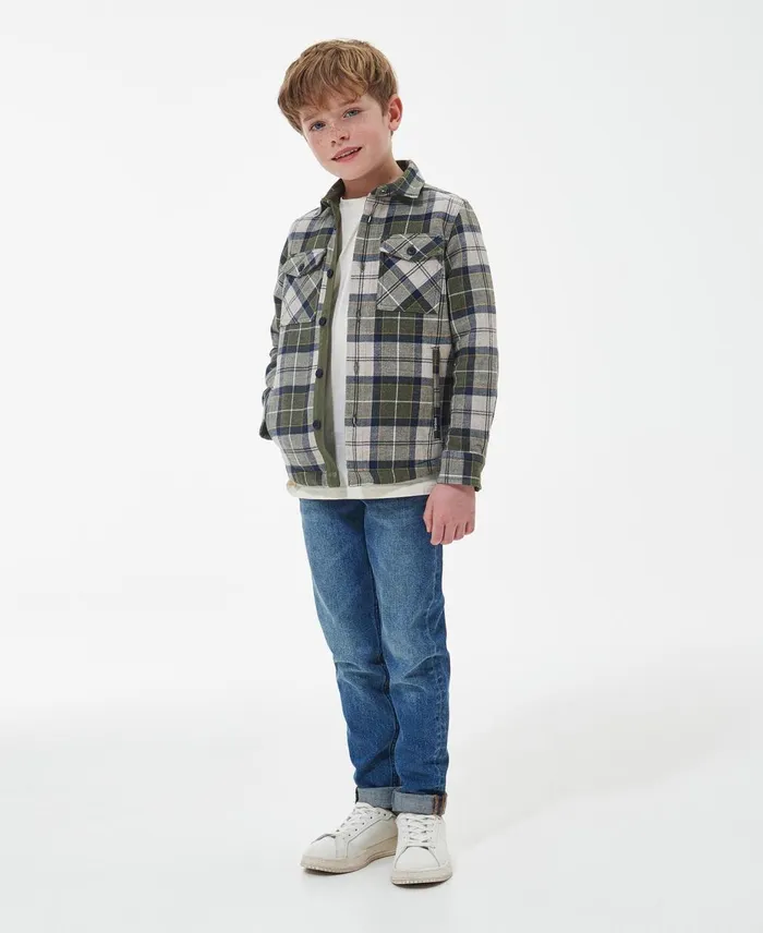 Boys Clothing Barbour Tartan Overshirt Forest Mist Tartan Boys Clothing Barbour Tartan Overshirt Forest Mist Tartan