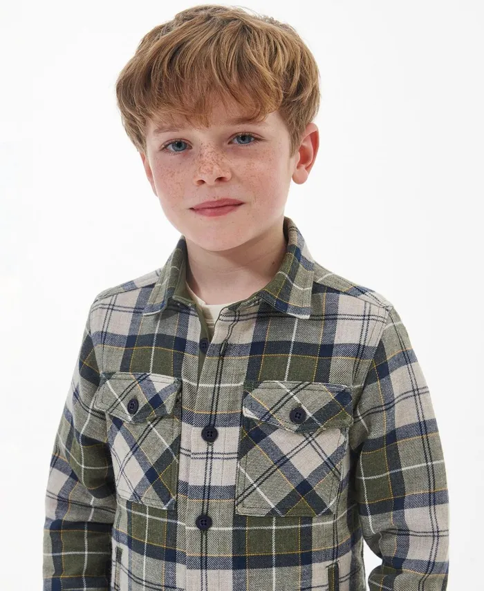 Boys Clothing Barbour Tartan Overshirt Forest Mist Tartan Boys Clothing Barbour Tartan Overshirt Forest Mist Tartan