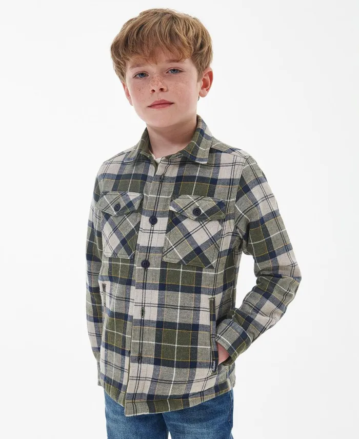 Boys Clothing Barbour Tartan Overshirt Forest Mist Tartan Boys Clothing Barbour Tartan Overshirt Forest Mist Tartan