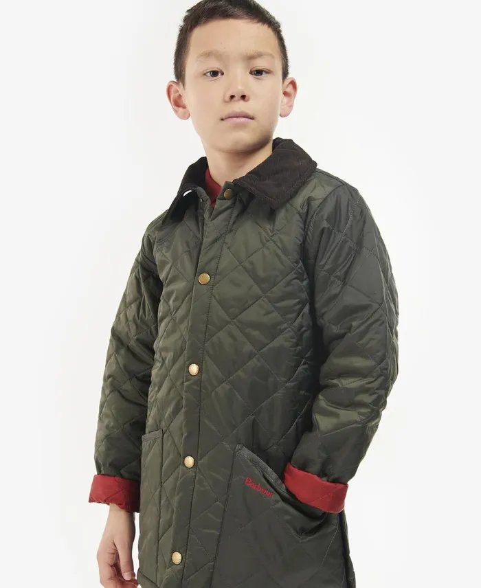 Boys Jackets Barbour Boys039 Liddesdale Quilted Jacket Dark Olivered