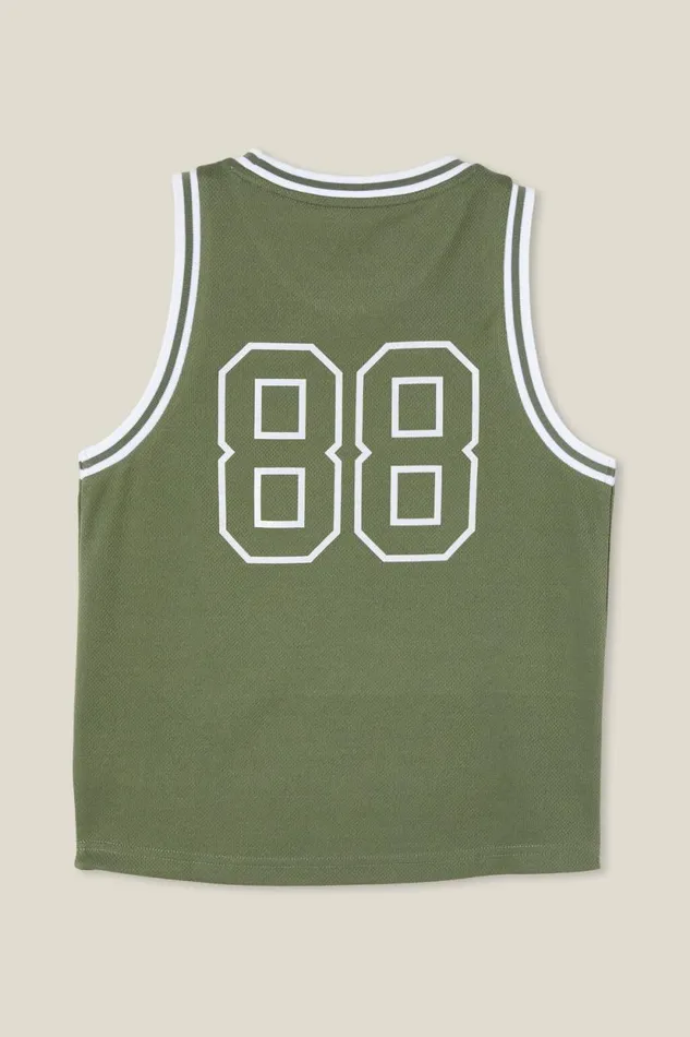 Braxton Basketball Tank Swag Green Boys Cotton On Tops and TShirts Braxton Basketball Tank Swag Green Boys Cotton On Tops and TShirts