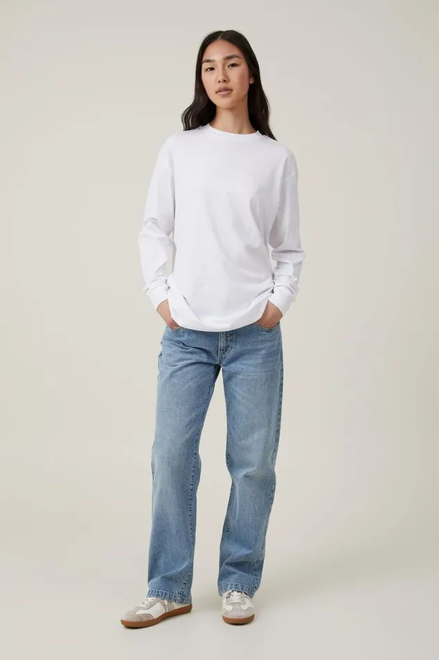 Brody Oversized Long Sleeve Top White Women Cotton On Tops