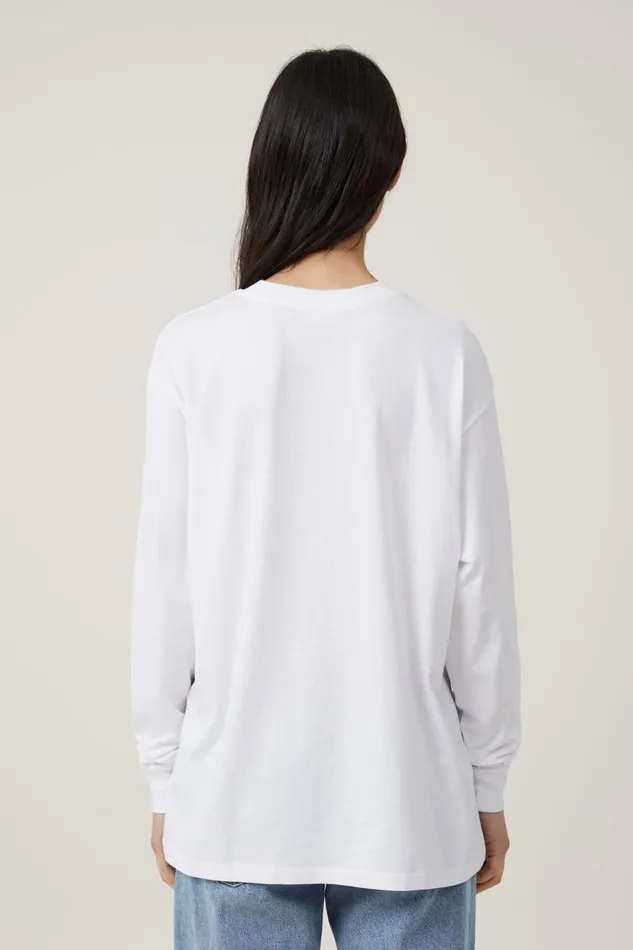 Brody Oversized Long Sleeve Top White Women Cotton On Tops