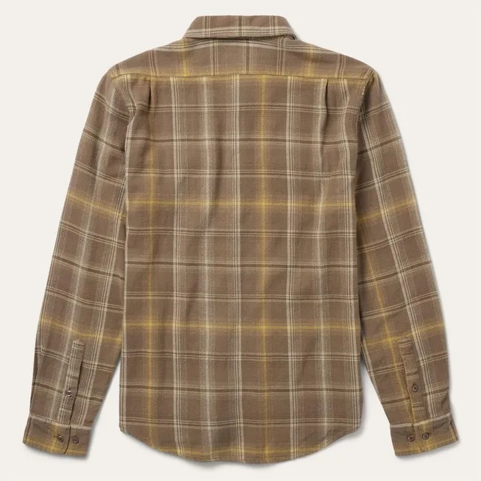 Brown Flannel ButtonFront Shirt Brown Men Stetson Western Shirts