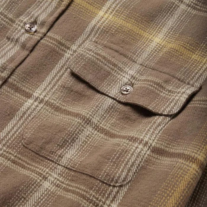 Brown Flannel ButtonFront Shirt Brown Men Stetson Western Shirts