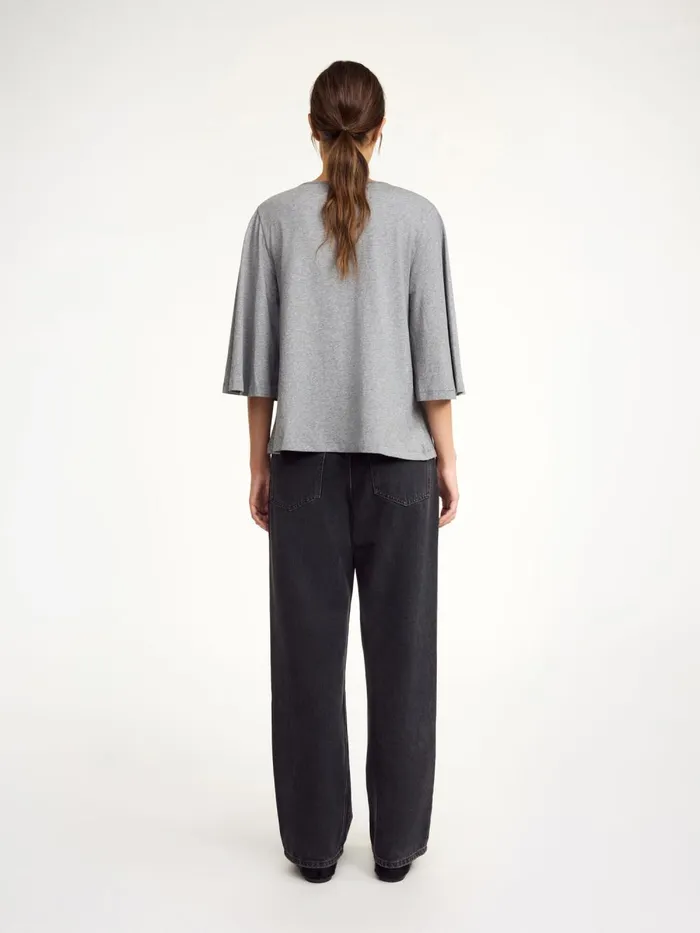 Bryar Organic Cotton TShirt Grey Melange Women By Malene Birger Tops and Blouses