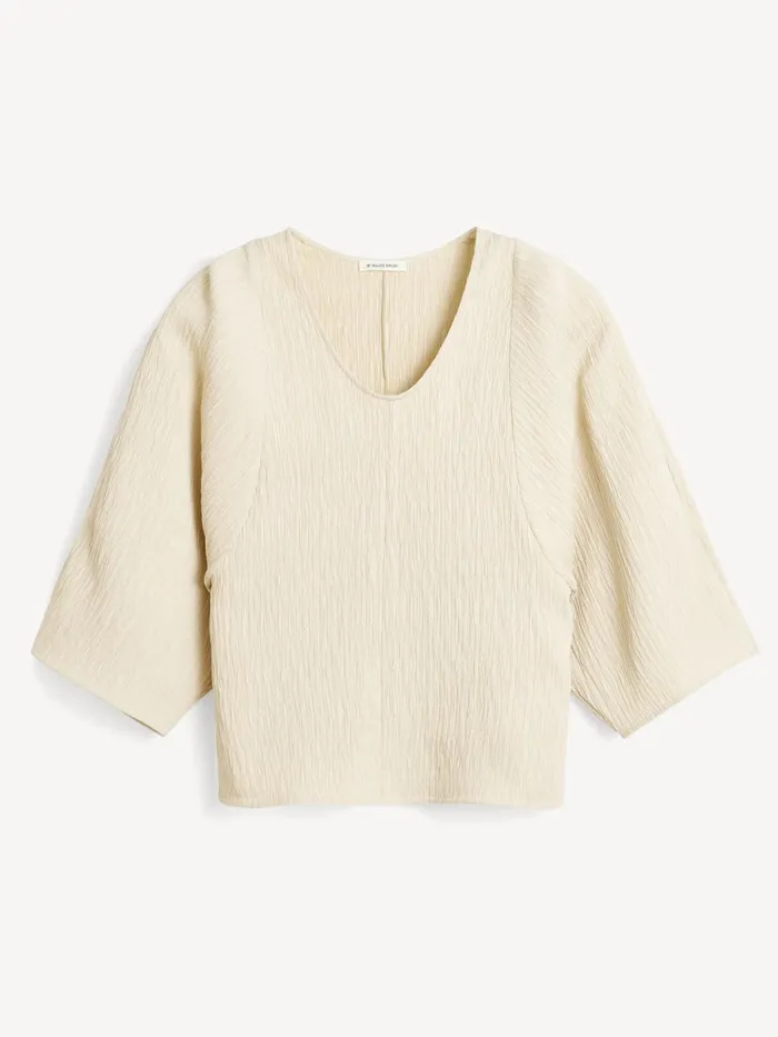 Calyas Blouse Oyster Gray Women By Malene Birger Tops and Blouses