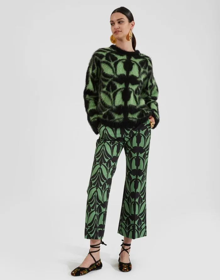 Camden Jumper Green and Black Women La Double J Knitwear Camden Jumper Green and Black Women La Double J Knitwear
