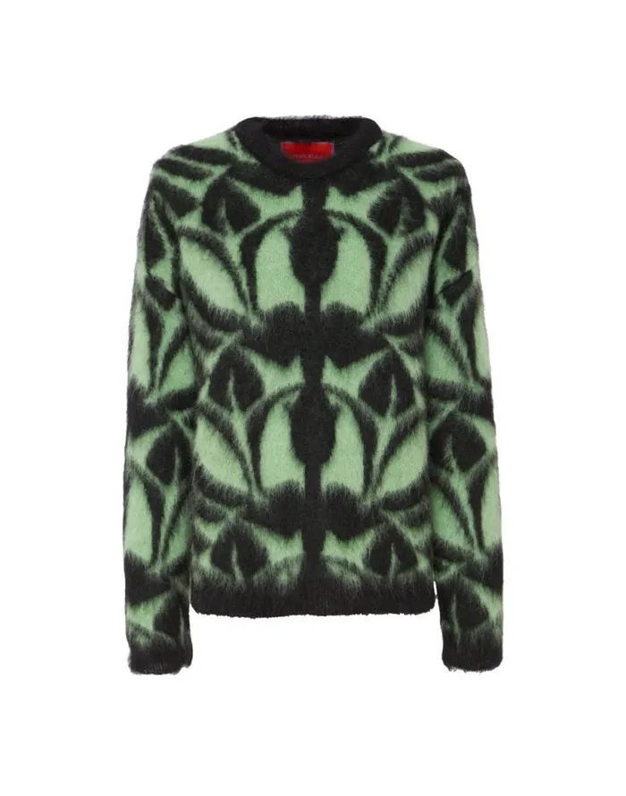 Camden Jumper Green and Black Women La Double J Knitwear Camden Jumper Green and Black Women La Double J Knitwear