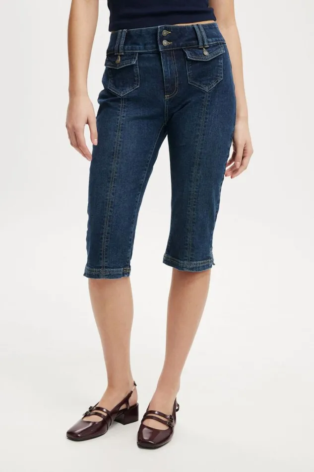 Capri Jean Mistic Bluepockets Women Cotton On Pants Capri Jean Mistic Bluepockets Women Cotton On Pants