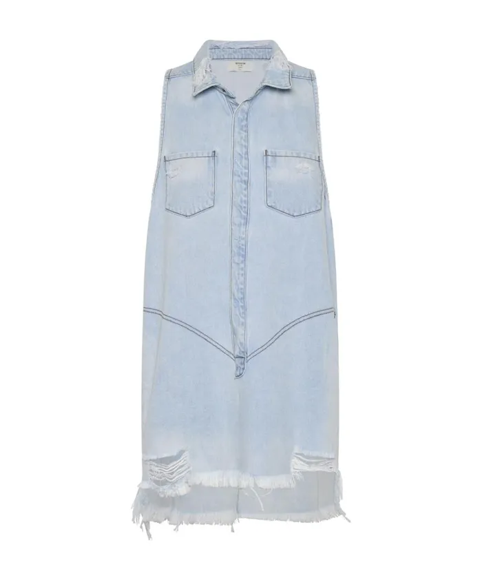 CASANOVA DENIM BRAXTON DRESS Women One Teaspoon Denim Dresses CASANOVA DENIM BRAXTON DRESS Women One Teaspoon Denim Dresses
