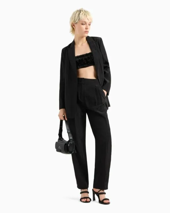 Casual Trousers Black Women Armani Matching Sets Casual Trousers Black Women Armani Matching Sets