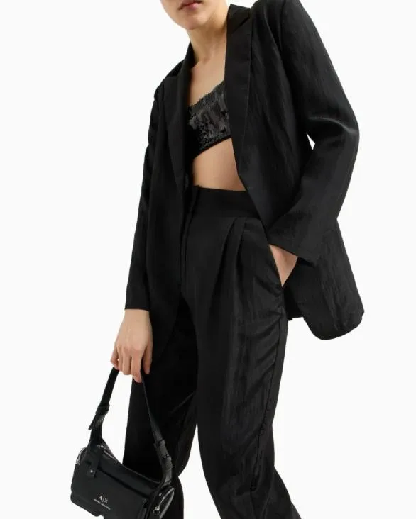 Casual Trousers Black Women Armani Matching Sets Casual Trousers Black Women Armani Matching Sets