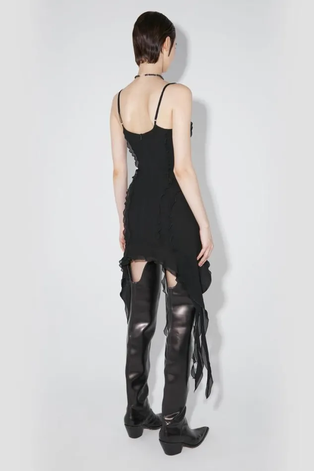 Chiffon Mini Dress Black Women MISBHV Dresses