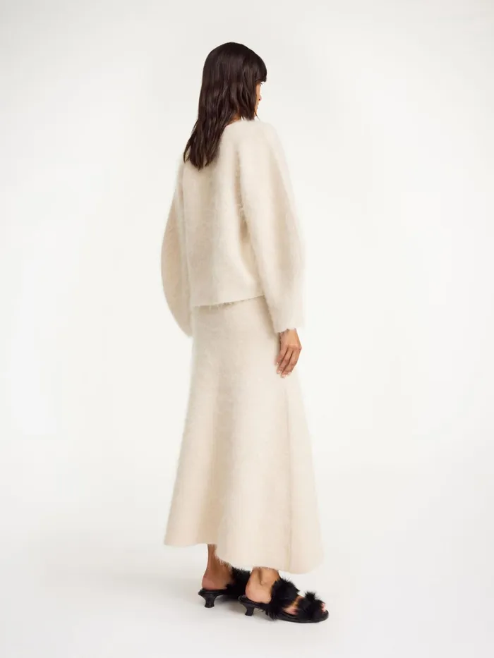 Christina Maxi Skirt Oyster Gray Women By Malene Birger Knitwear