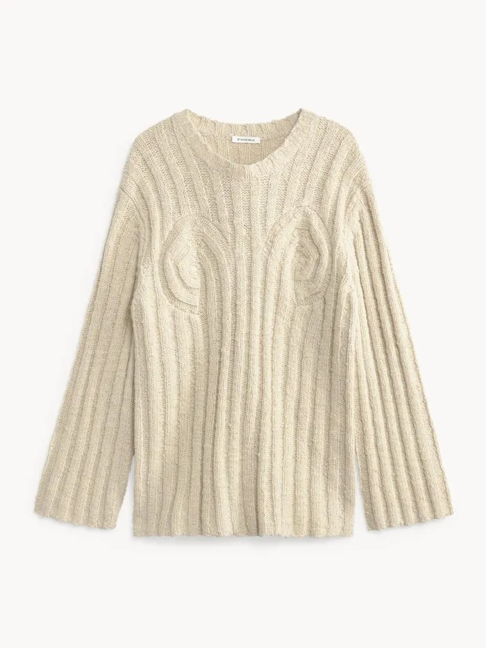 Cirra Ribbed Sweater Oyster Gray Women By Malene Birger Knitwear