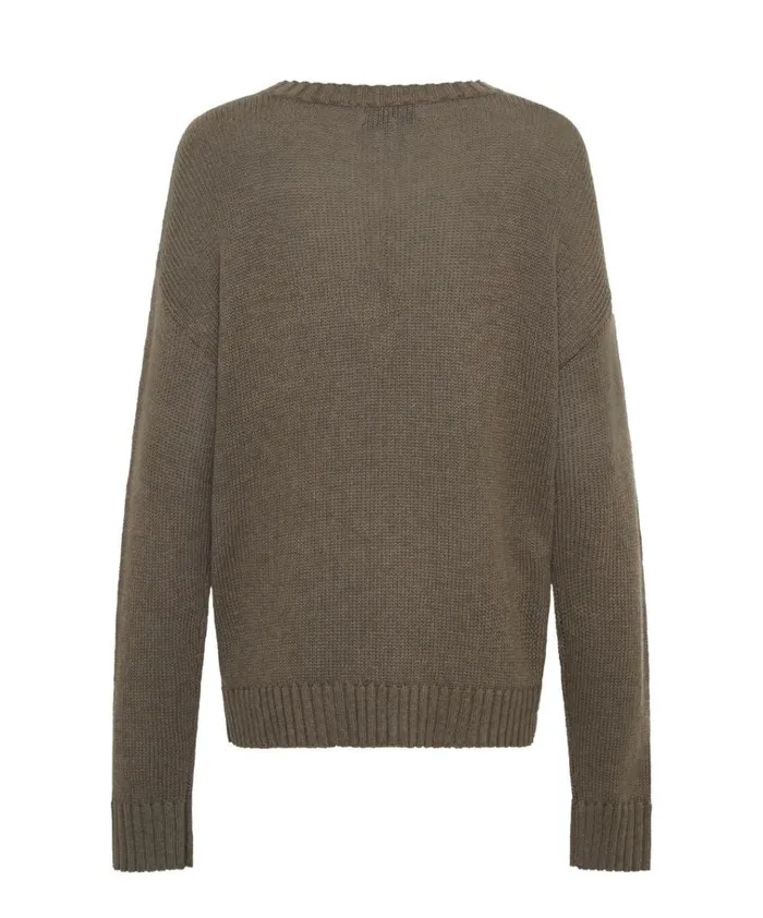 CLASSIC POCKET CHUNKY KNIT SWEATER KHAKI Women One Teaspoon Knitwear CLASSIC POCKET CHUNKY KNIT SWEATER KHAKI Women One Teaspoon Knitwear