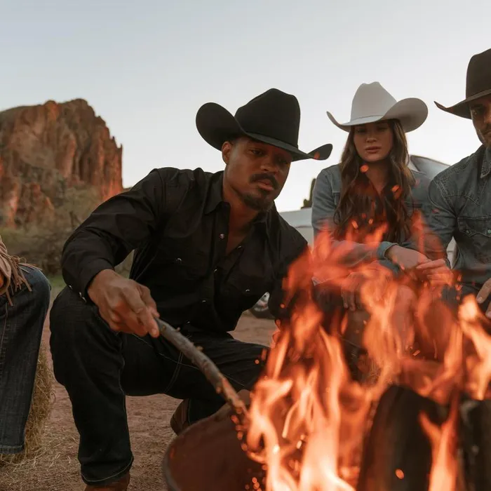 Classic Western Shirt In Black Black Men Stetson Classic Cut