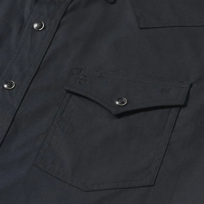 Classic Western Shirt In Black Black Men Stetson Classic Cut