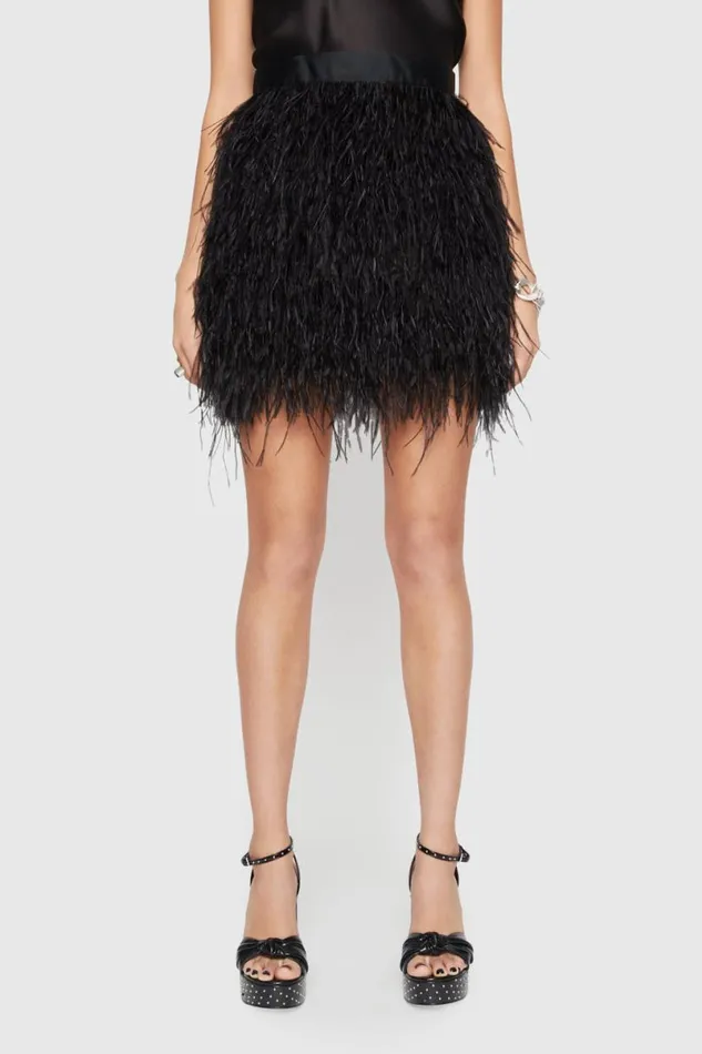 Clothing Bottoms Rebecca Minkoff Feather Mini Skirt Black