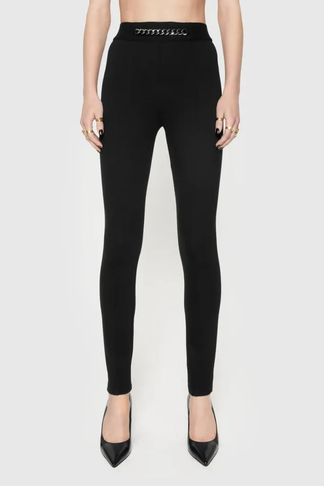 Clothing Bottoms Rebecca Minkoff Sienna Chain Embellished Legging True Black Clothing Bottoms Rebecca Minkoff Sienna Chain Embellished Legging True Black