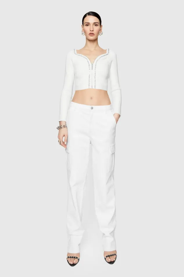 Clothing Bottoms Rebecca Minkoff Stevie Cargo Pant Alabaster Wash