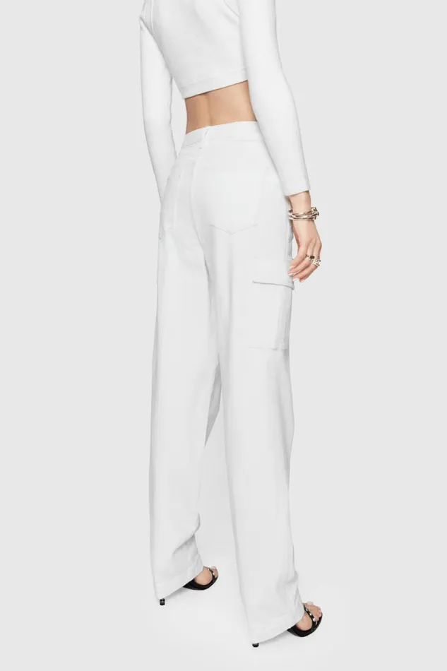 Clothing Bottoms Rebecca Minkoff Stevie Cargo Pant Alabaster Wash