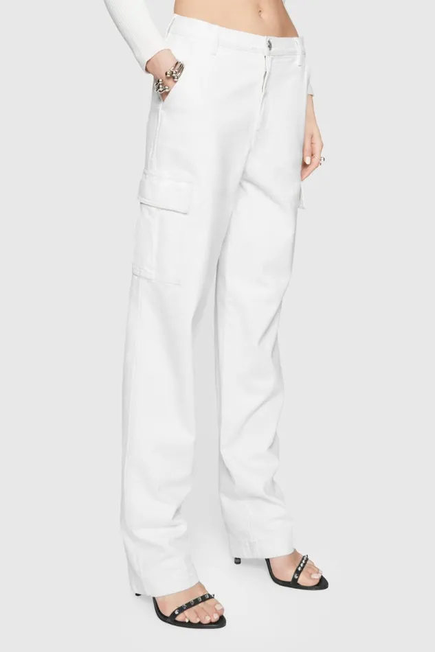 Clothing Bottoms Rebecca Minkoff Stevie Cargo Pant Alabaster Wash