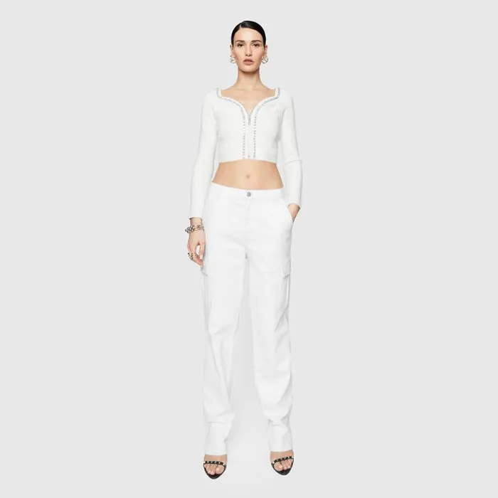 Clothing Bottoms Rebecca Minkoff Stevie Cargo Pant Alabaster Wash